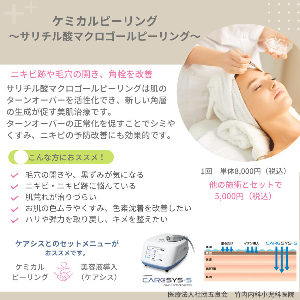 ケミカルピーリング（サリチル酸マクロゴール） | 竹内内科小児科医院